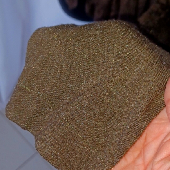 Vintage Alberto Makali Ruffle Collared Cardigan Sweater M, Khaki Green - Picture 3 of 6